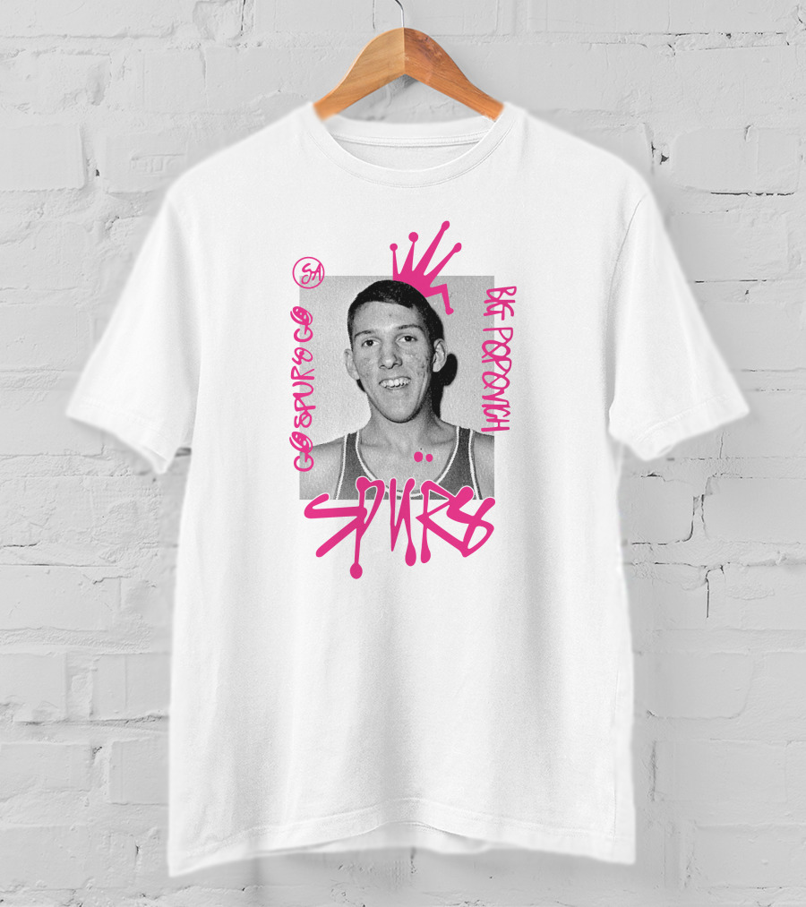 San Antonio Spurs Big Popovich Go Spurs Go SA T-Shirt