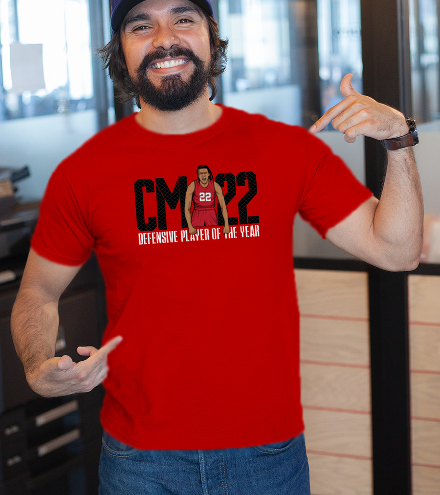 Caleb McConnell X The Players Trunk CM 22 Defensive Player Of The Year Red Basketball T-Shirt