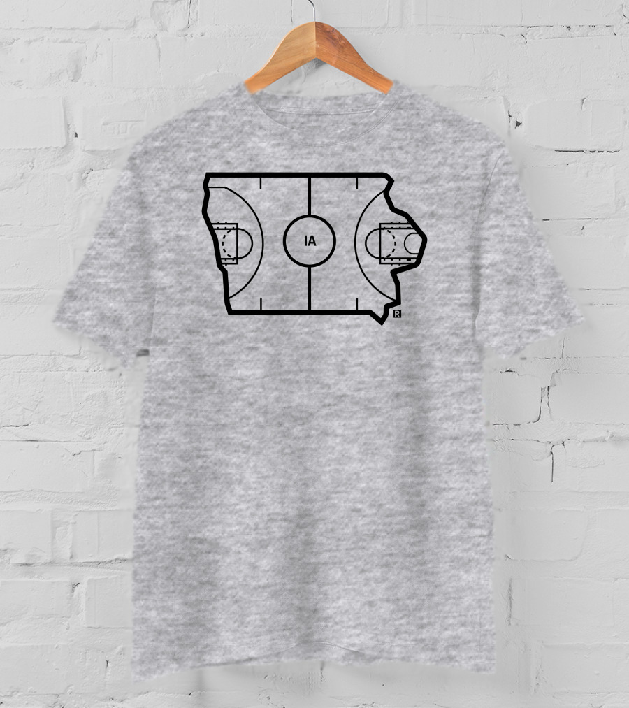 IA Basketball Court Map T-Shirt