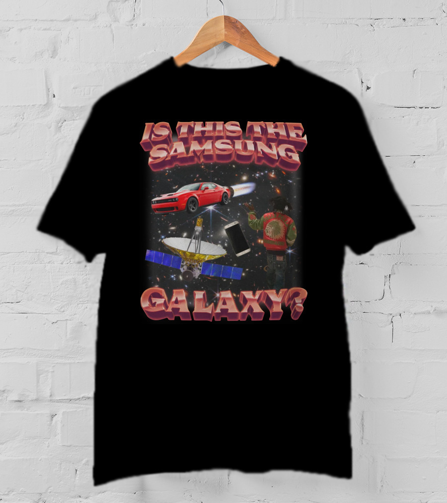Is This The Samsung Galaxy Red Car Space Satellite Phone T-Shirt