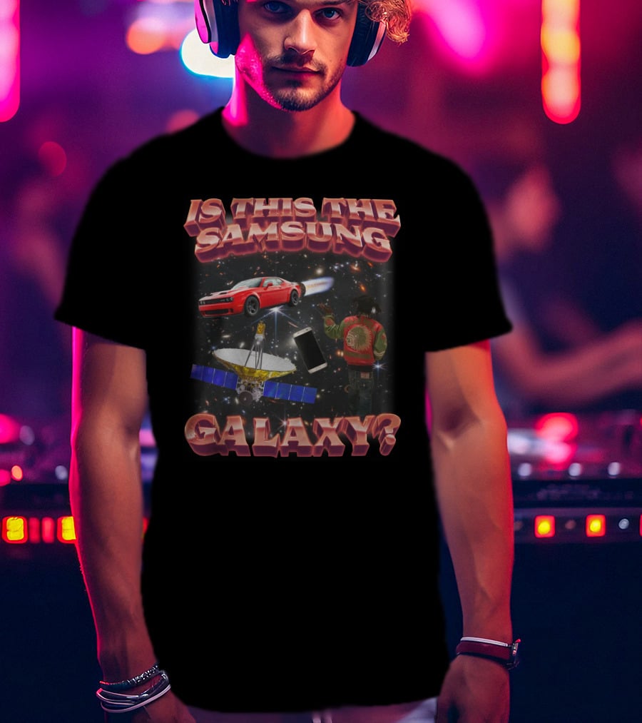 Is This The Samsung Galaxy Red Car Space Satellite Phone T-Shirt