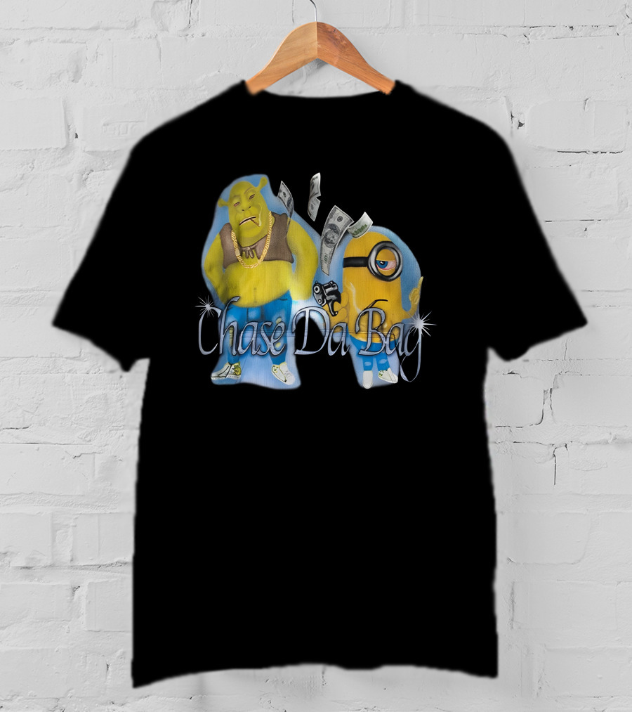 Chase Da Bag Shrek Minion Money T-Shirt