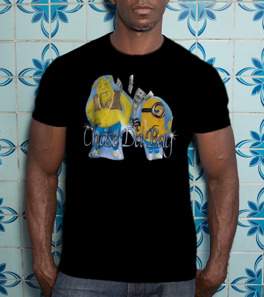Chase Da Bag Shrek Minion Money T-Shirt