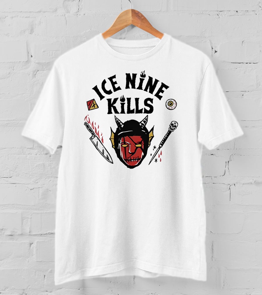 Ice Nine Kills Horror Mask Knife Skull Blood Demon T-Shirt