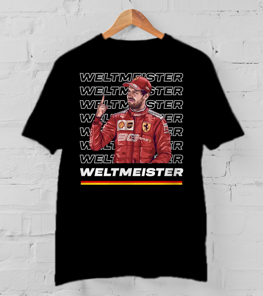 Weltmeister Ferrari Champion Danke Seb T-Shirt
