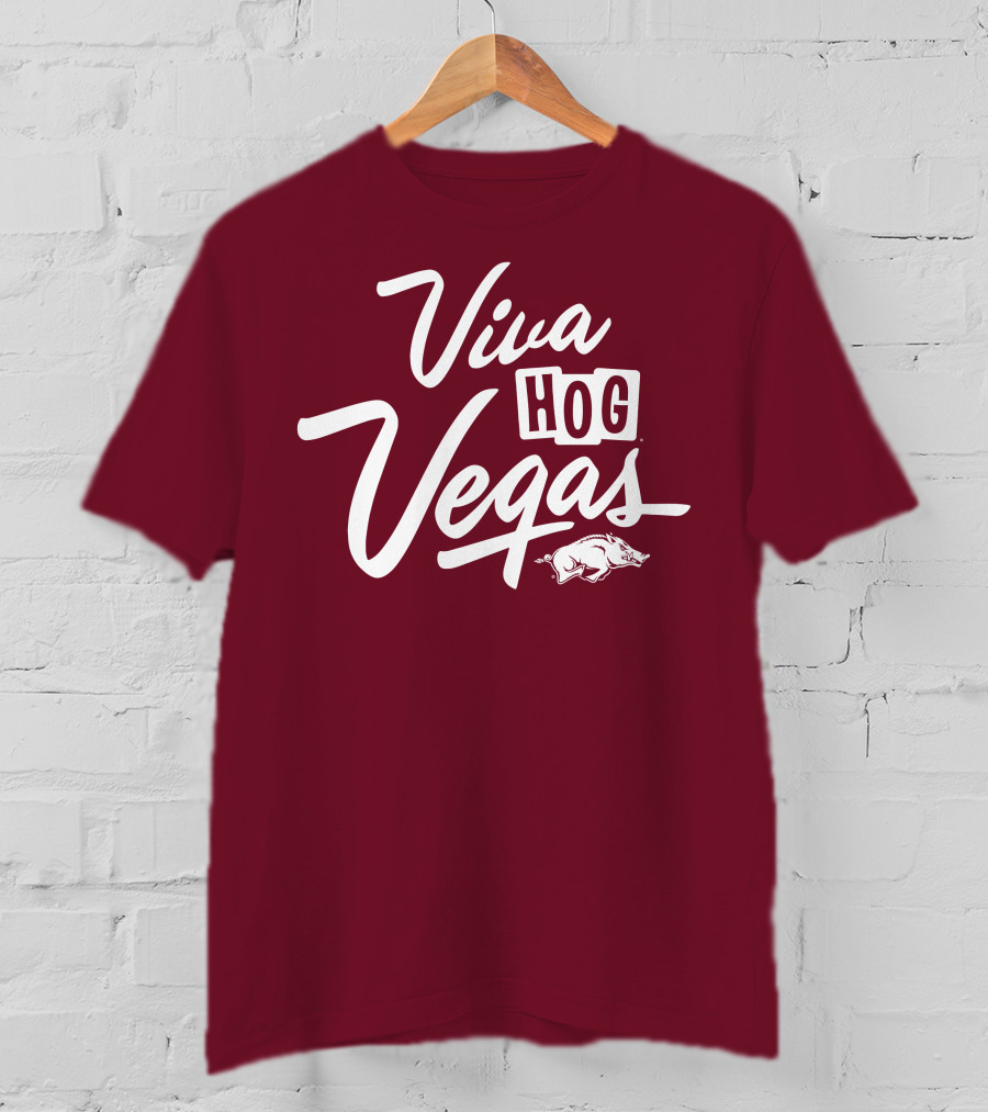 Viva Hog Vegas Arkansas Razorbacks Inspired Pig T-Shirt