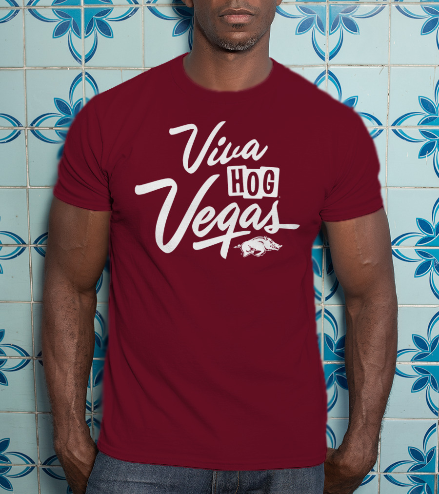 Viva Hog Vegas Arkansas Razorbacks Inspired Pig T-Shirt