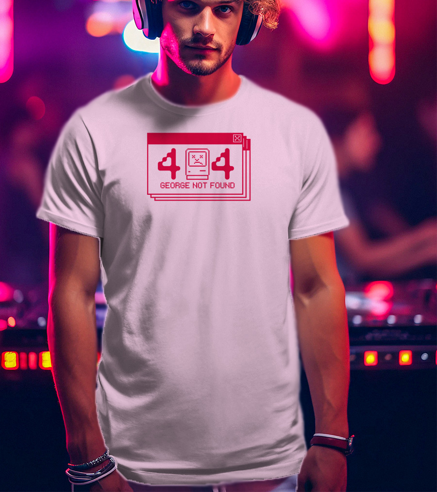 Georgenotfound 404 Error Crying Computer Pink T-Shirt