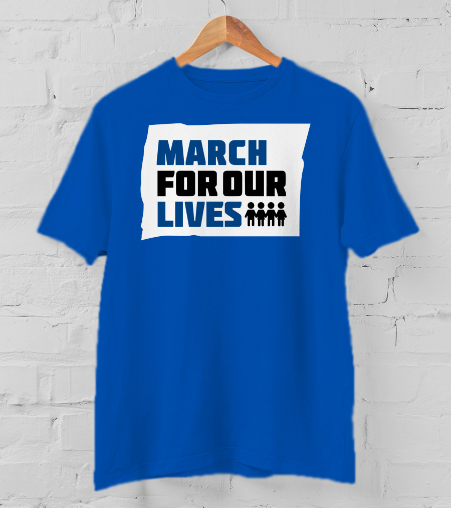 MARCH FOR OUR LIVES Protest Social Movement Iconic Text And Figures T-Shirt