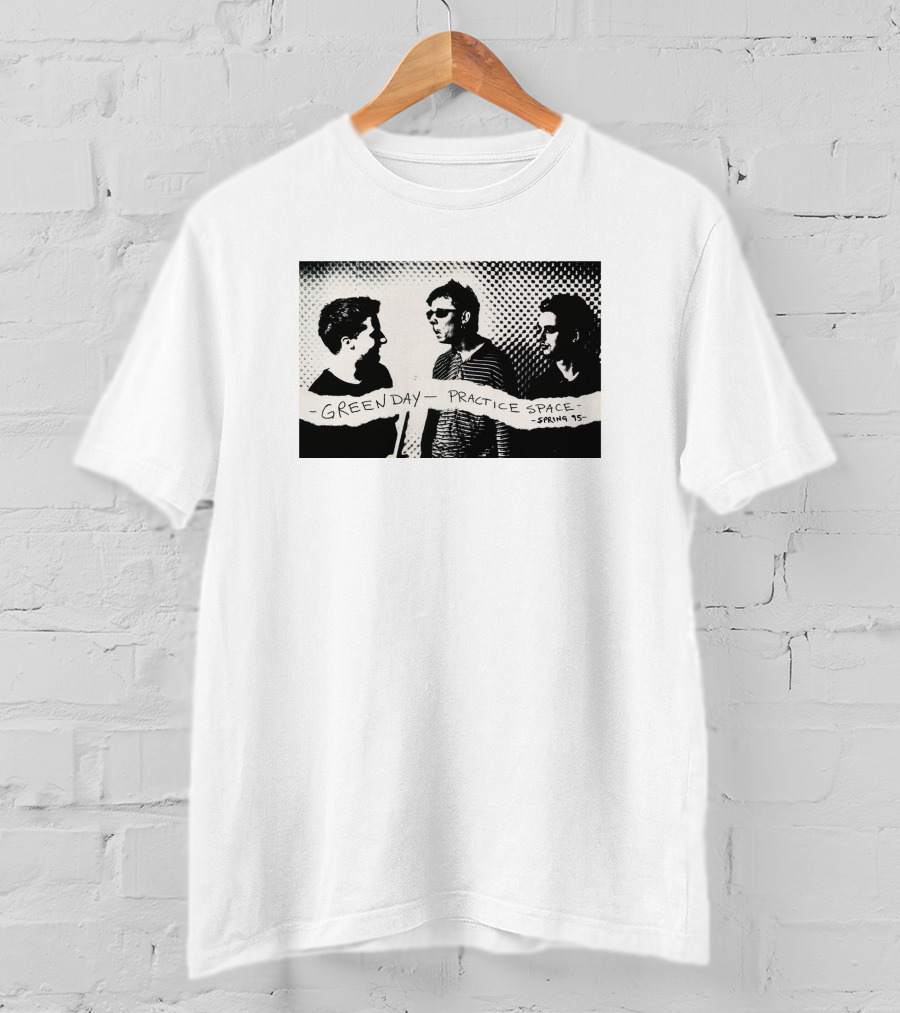 Green Day Practice Space Oakland Spring '95 Livsvinyl T-Shirt