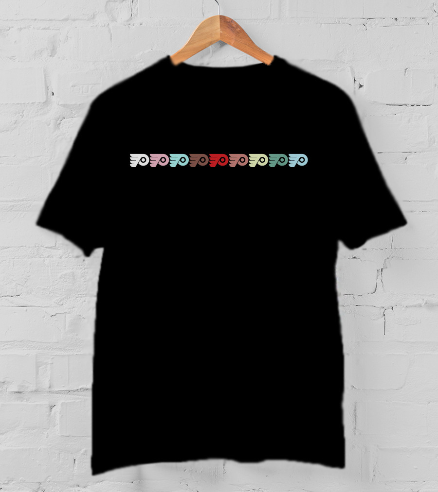 Philadelphia Flyers James Van Riemsdyk Pride Rainbow Wings T-Shirt