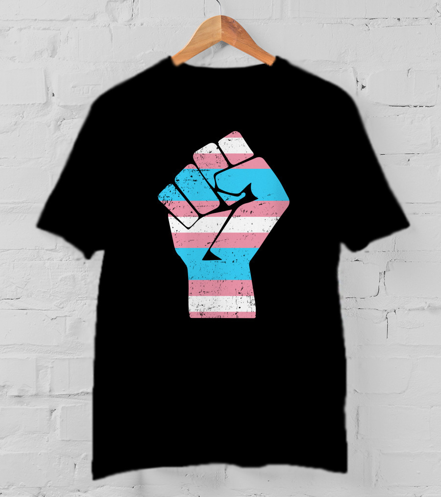 Jamie Lee Curtis Protect Trans Kids Hand Fist Transgender Pride Raised Fist T-Shirt