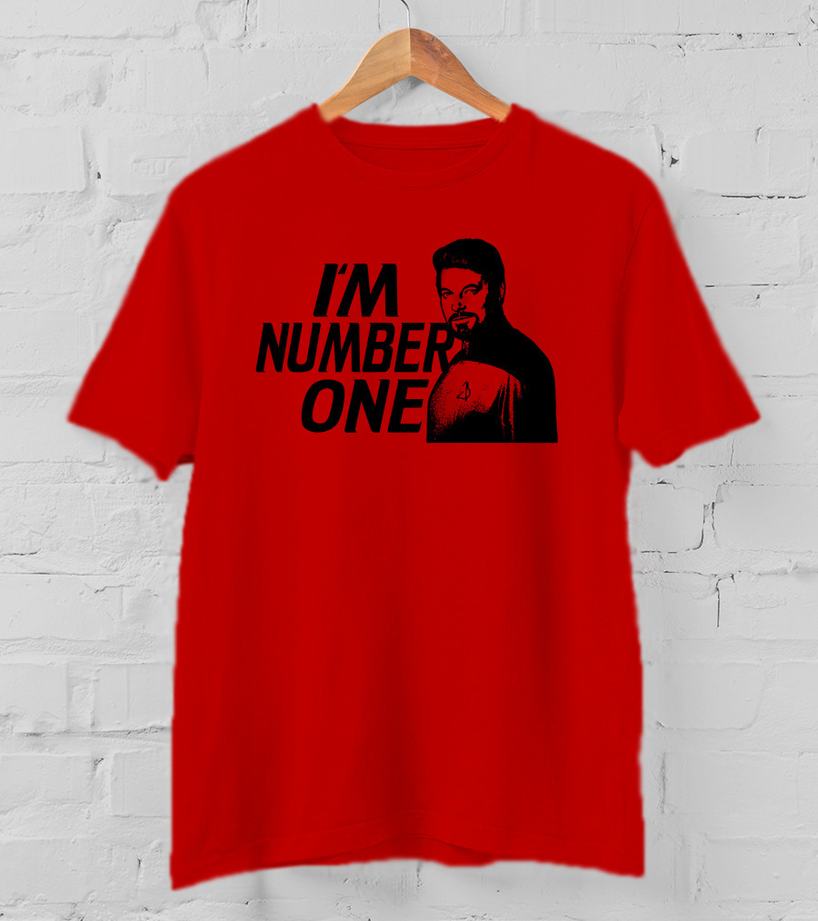 Star Trek I'm Number One Jonathan Frakes Red Crewneck T-Shirt