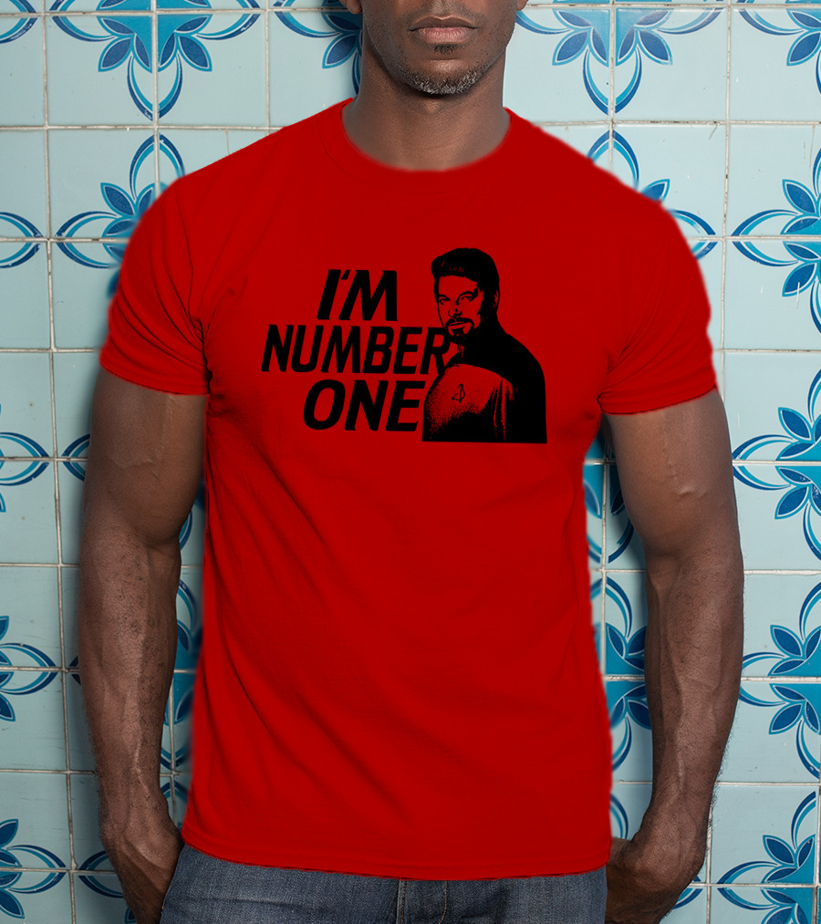Star Trek I'm Number One Jonathan Frakes Red Crewneck T-Shirt