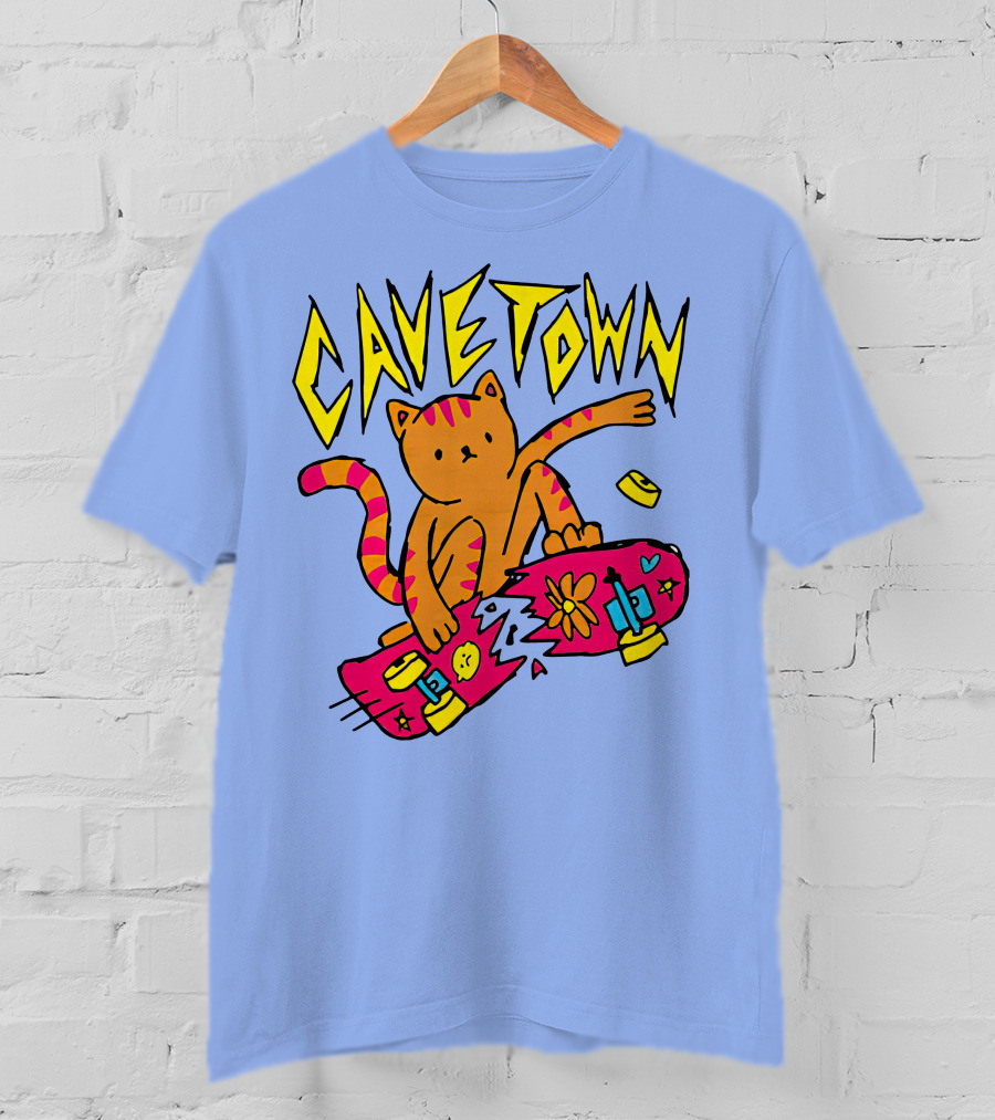 Cavetown Cat Skateboard Fun T-Shirt