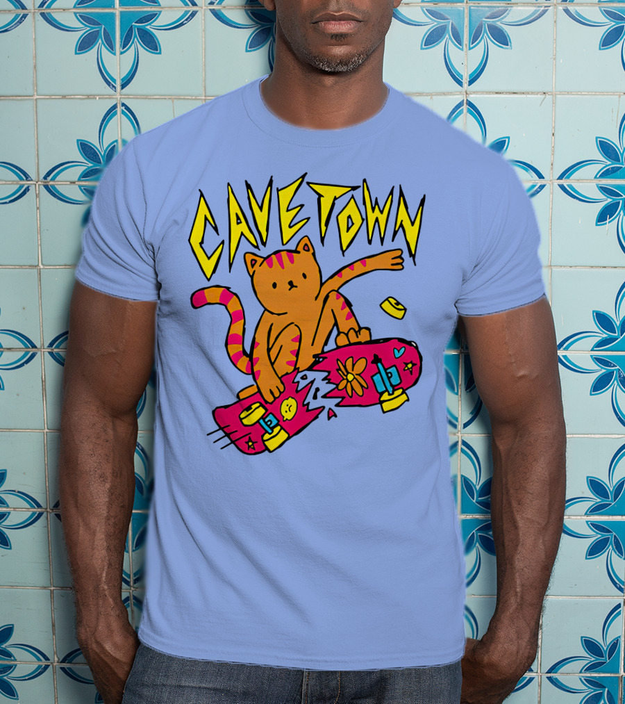 Cavetown Cat Skateboard Fun T-Shirt