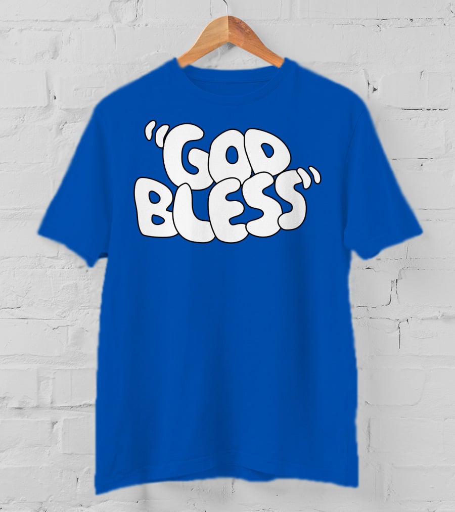 Sal Vulcano God Bless Text Merchandise T-Shirt