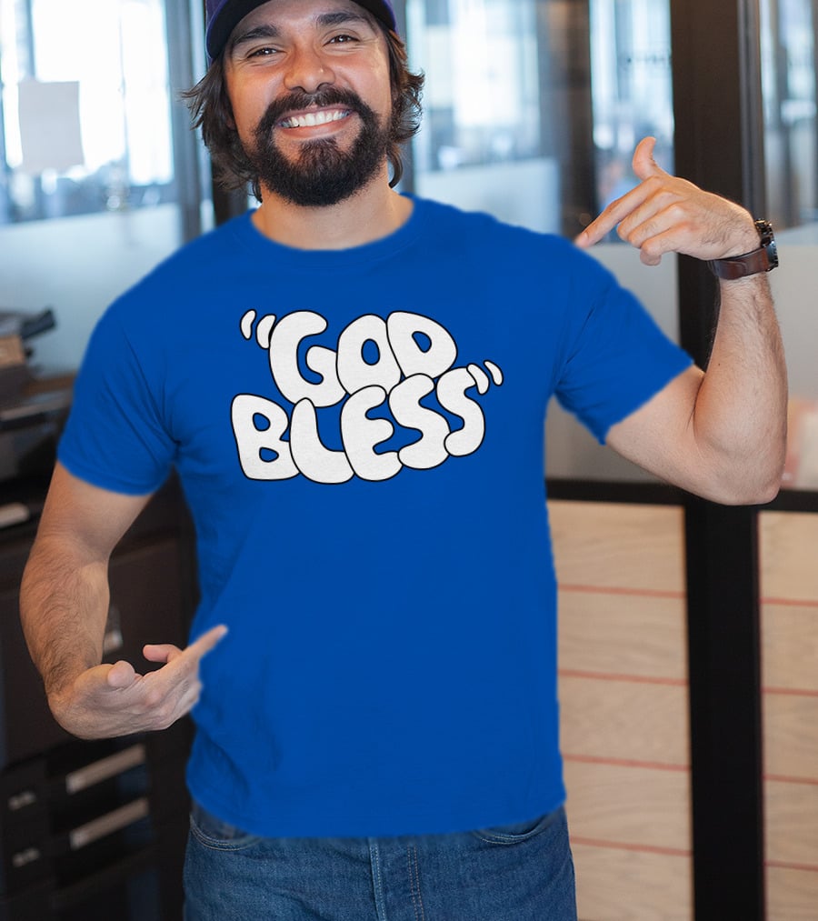 Sal Vulcano God Bless Text Merchandise T-Shirt