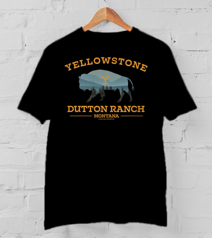 Yellowstone Dutton Ranch Montana Buffalo T-Shirt