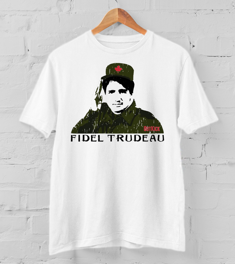 Fidel Trudeau Outkick Maple Leaf Military T-Shirt