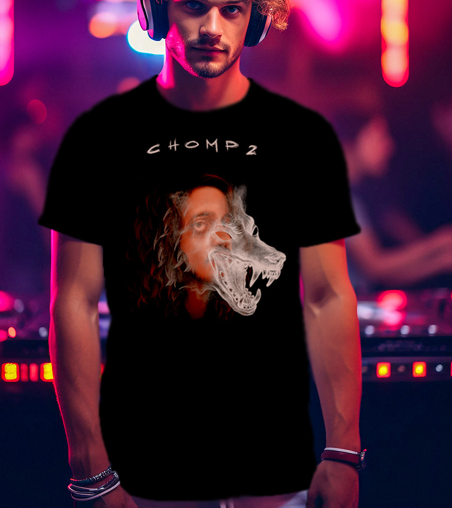 CHOMP 2 Russ Merch Wolf Overlay T-Shirt