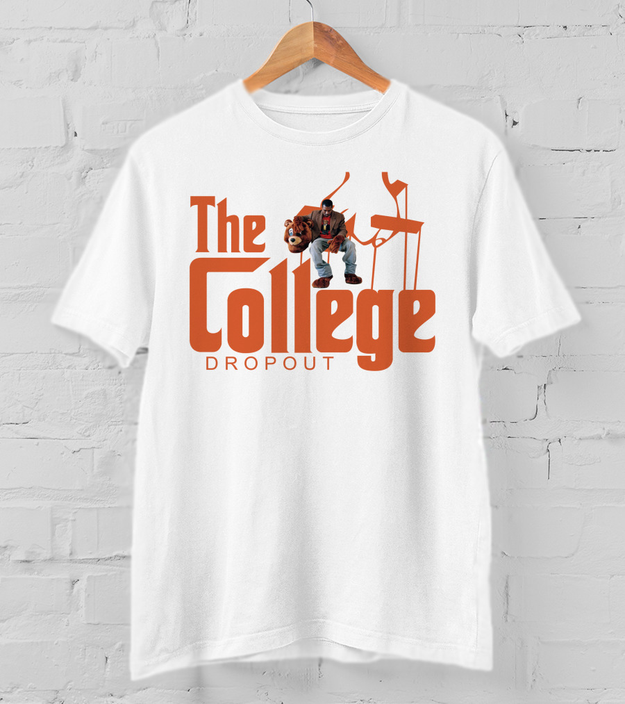 The College Dropout Godfather Parody Art Featuring Iconic Bear Puppet Strings T-Shirt