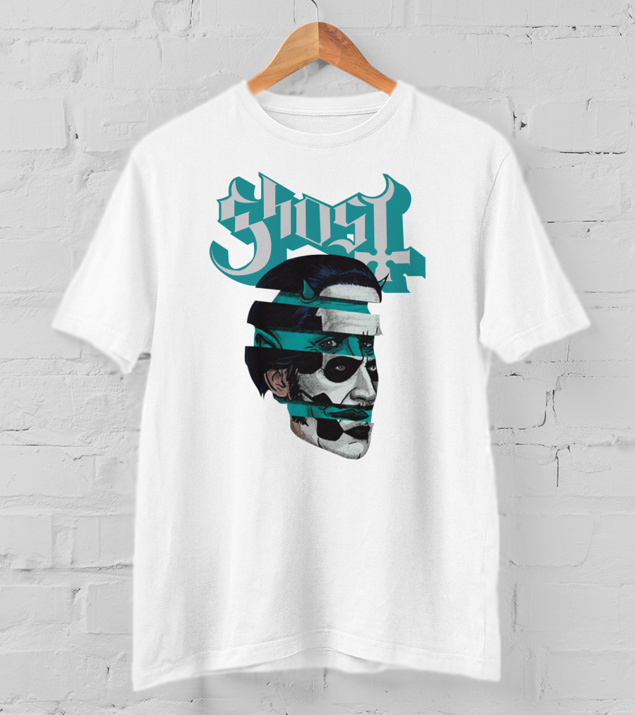 Ghost Band Fragmented Face T-Shirt