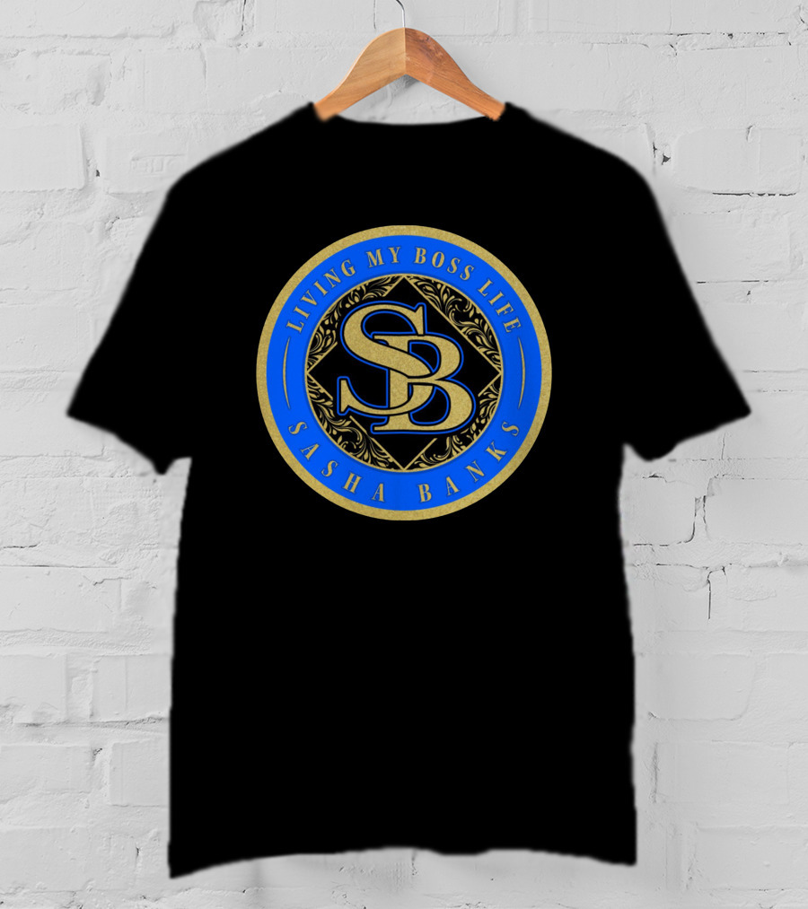Living My Boss Life Sasha Banks SB Emblem T-Shirt