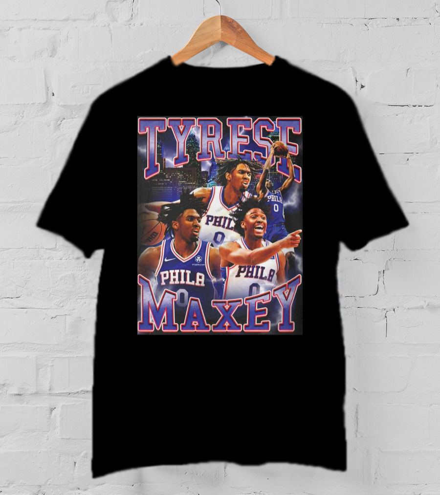 TYRESE MAXEY PHILA NBA Basketball Player T-Shirt