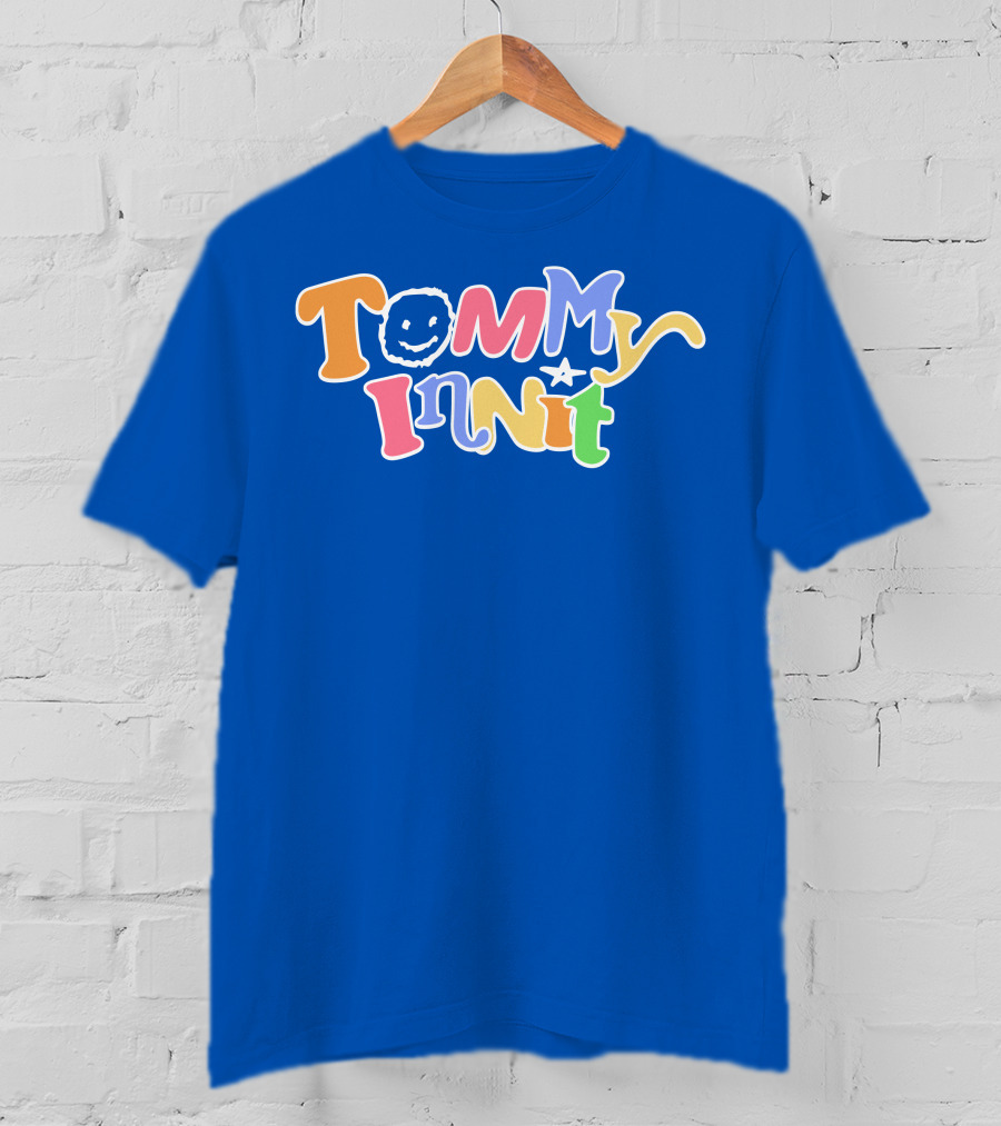 TommyInnit Colorful Text Design With Smiley Face And Star T-Shirt