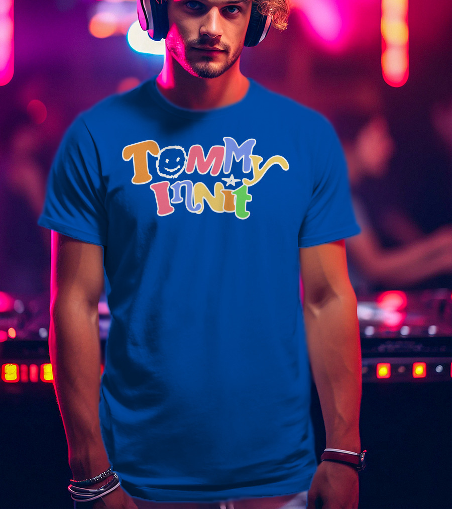 TommyInnit Colorful Text Design With Smiley Face And Star T-Shirt