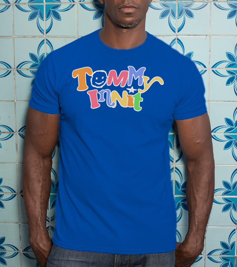 TommyInnit Colorful Text Design With Smiley Face And Star T-Shirt