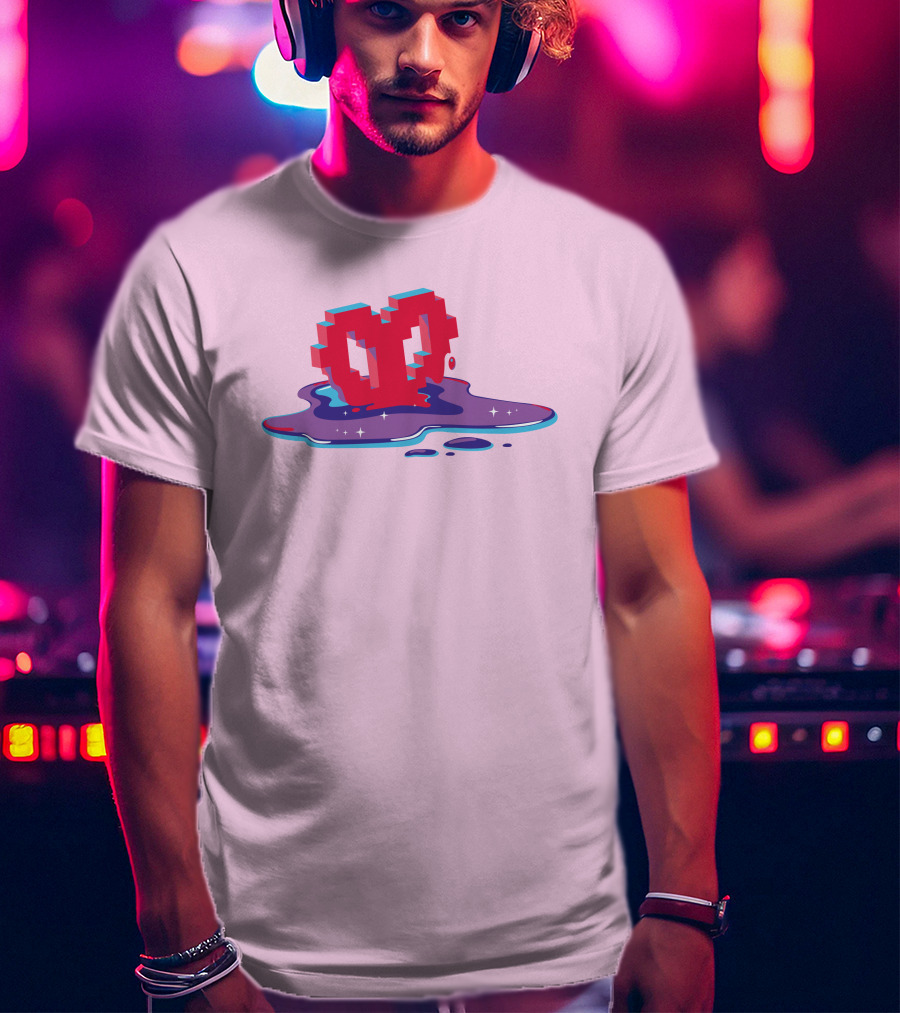 Heart Pixel Art Melting Design Philza Merch T-Shirt