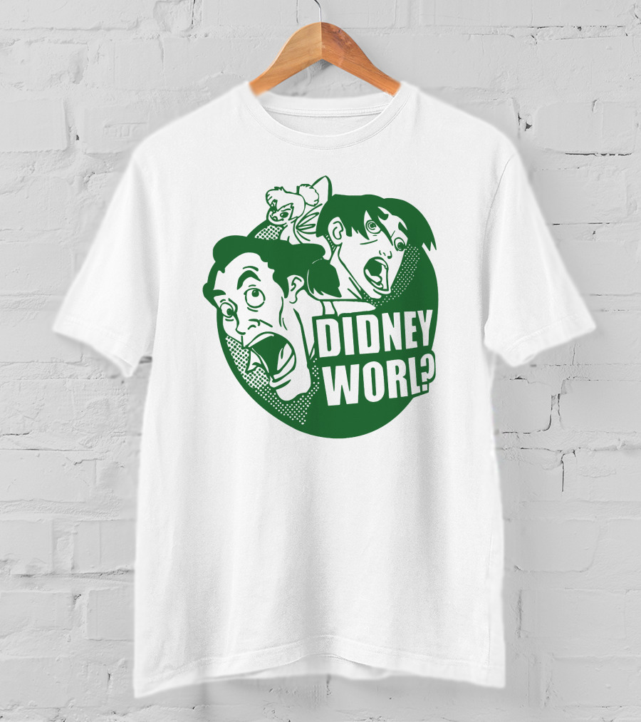 DIDNEY WORL Disney Parody Characters Reaction T-Shirt