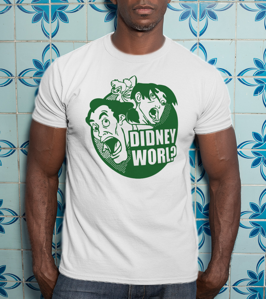 DIDNEY WORL Disney Parody Characters Reaction T-Shirt