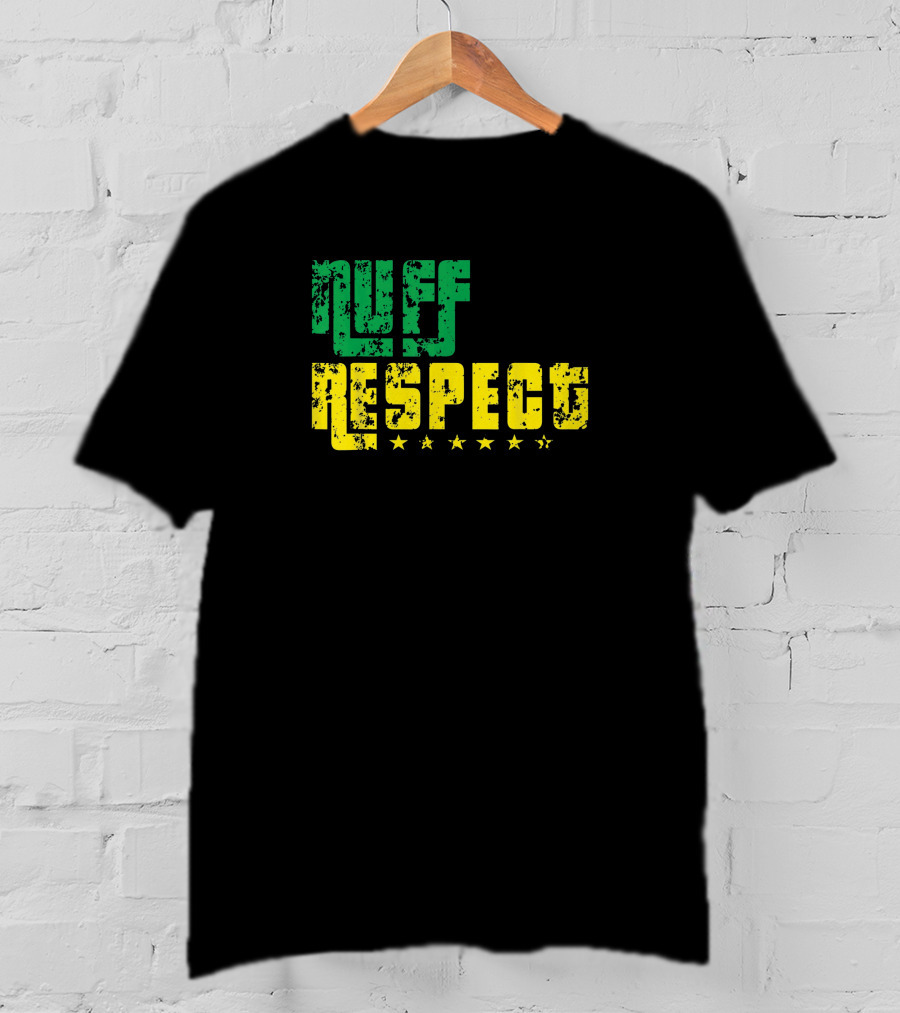 NUFF RESPECT Green Yellow Stars T-Shirt