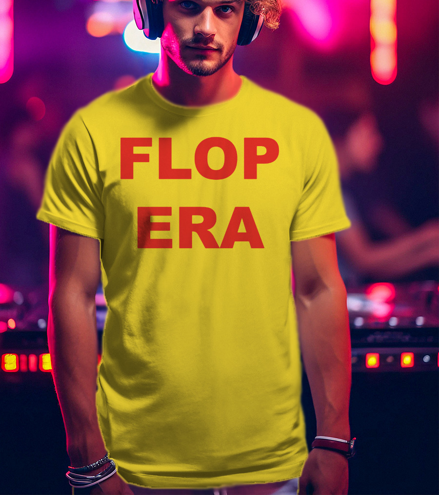 FLOP ERA Yellow Background T-Shirt