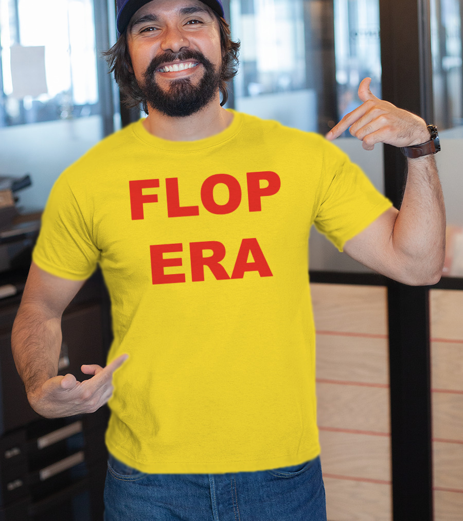 FLOP ERA Yellow Background T-Shirt