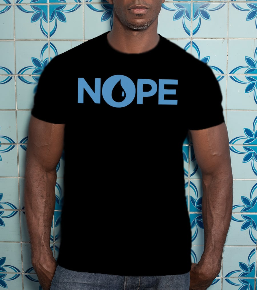 NOPE Blue Water Drop T-Shirt