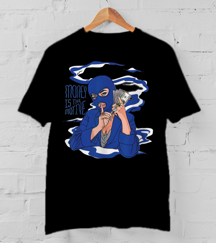 Money Is The Motive Racer Blue 5s T-Shirt