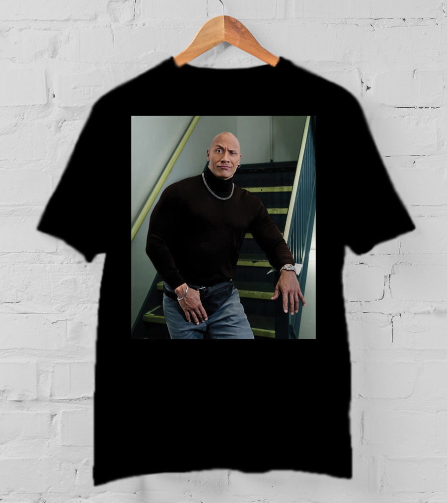 The Rock Iconic 90s Turtleneck Fanny Pack Look T-Shirt