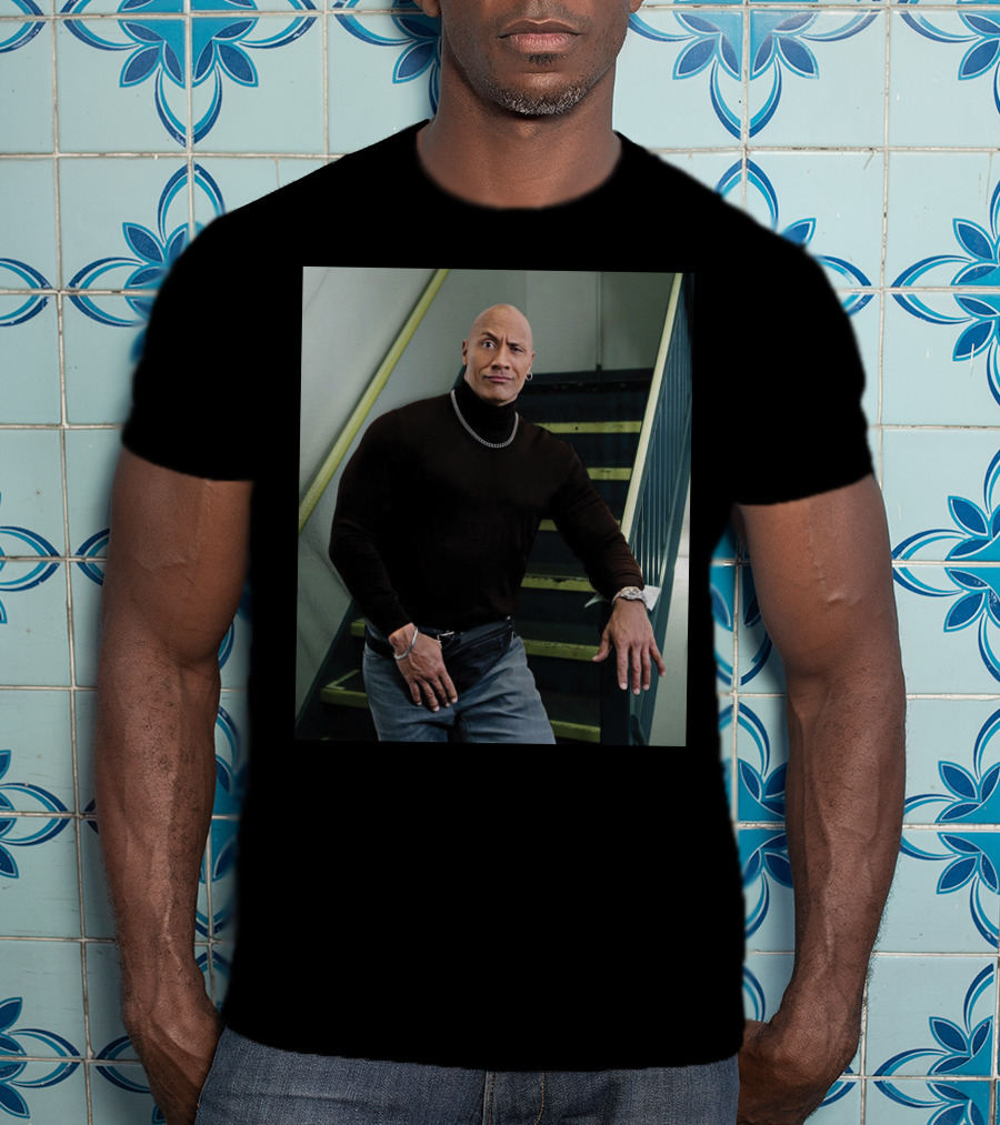 The Rock Iconic 90s Turtleneck Fanny Pack Look T-Shirt