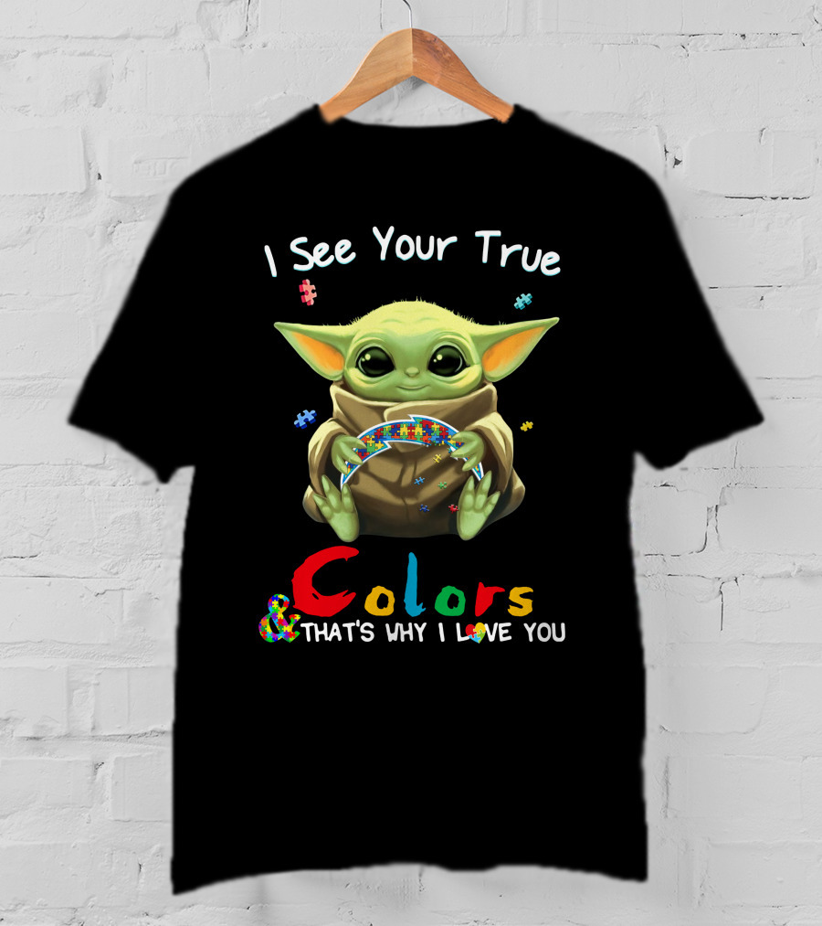 I See Your True Colors That's Why I Love You Baby Alien Puzzle T-Shirt