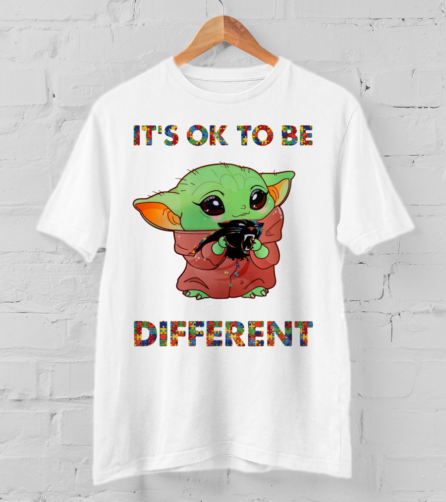 It's Ok To Be Different Yoda Carolina Panthers T-Shirt