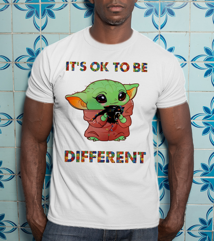 It's Ok To Be Different Yoda Carolina Panthers T-Shirt