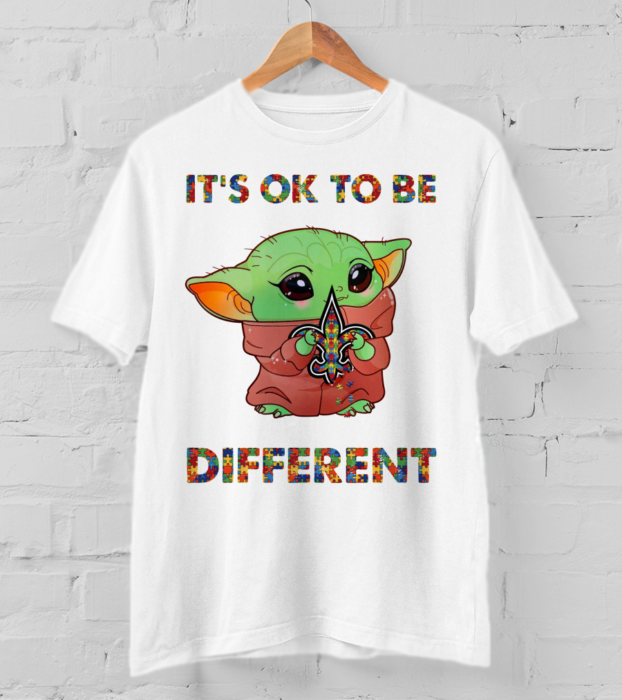 It's Ok To Be Different New Orleans Saints Baby Alien Fleur-De-Lis T-Shirt