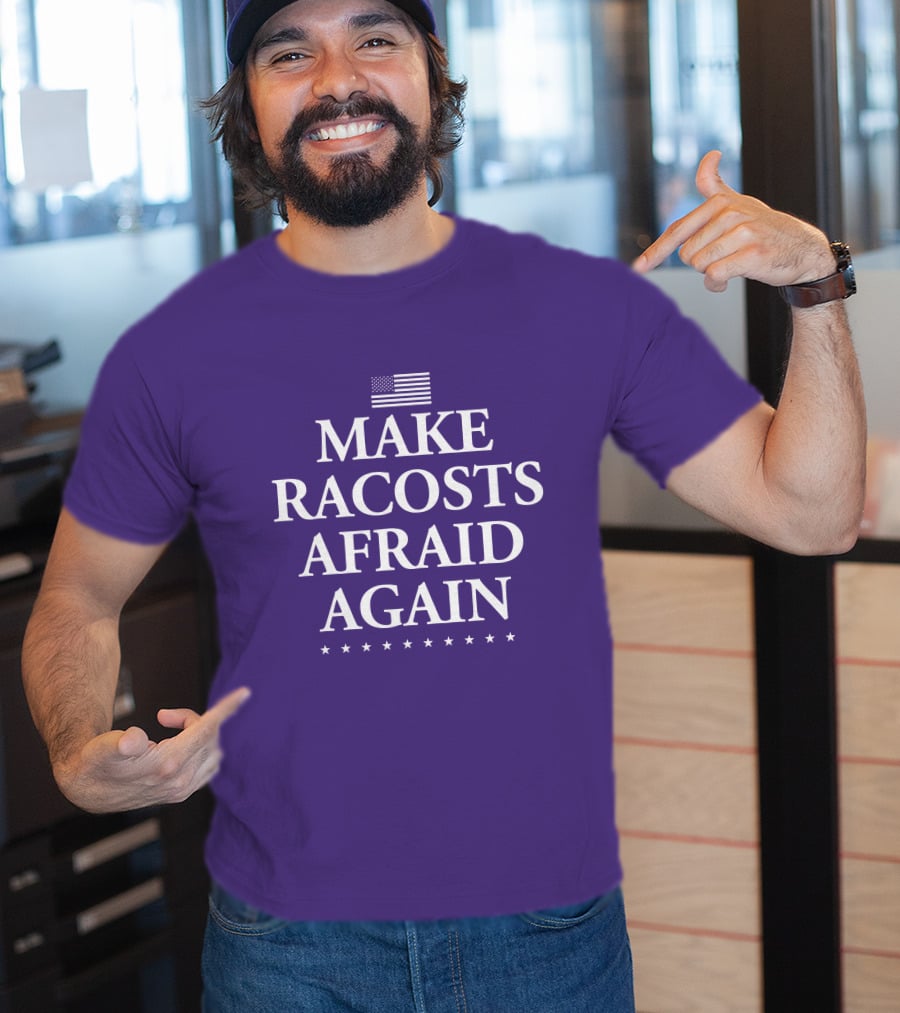 Make Racosts Afraid Again American Flag Stars T-Shirt