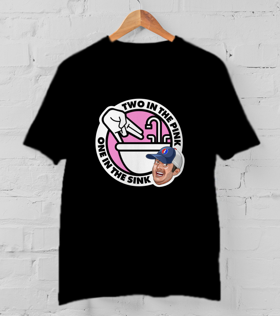 Angel Resto Stugotz 790 Two In The Pink One In The Sink Graphic Face And Hand T-Shirt
