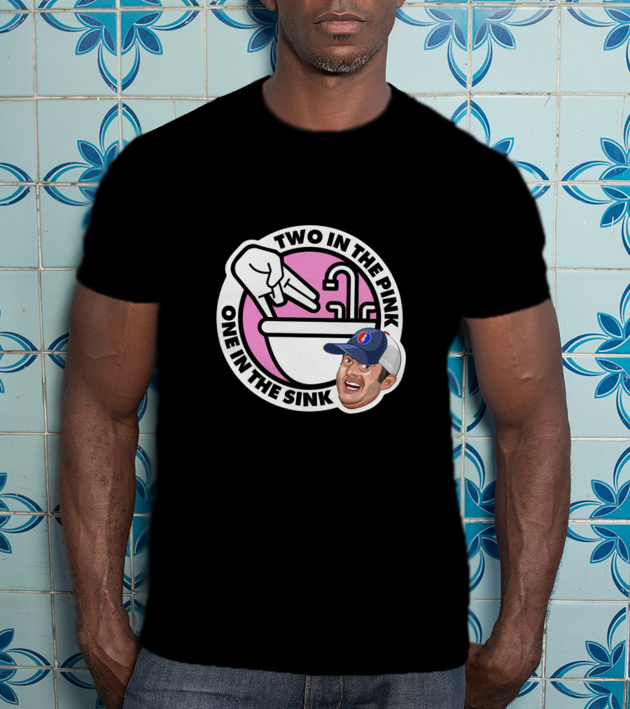 Angel Resto Stugotz 790 Two In The Pink One In The Sink Graphic Face And Hand T-Shirt