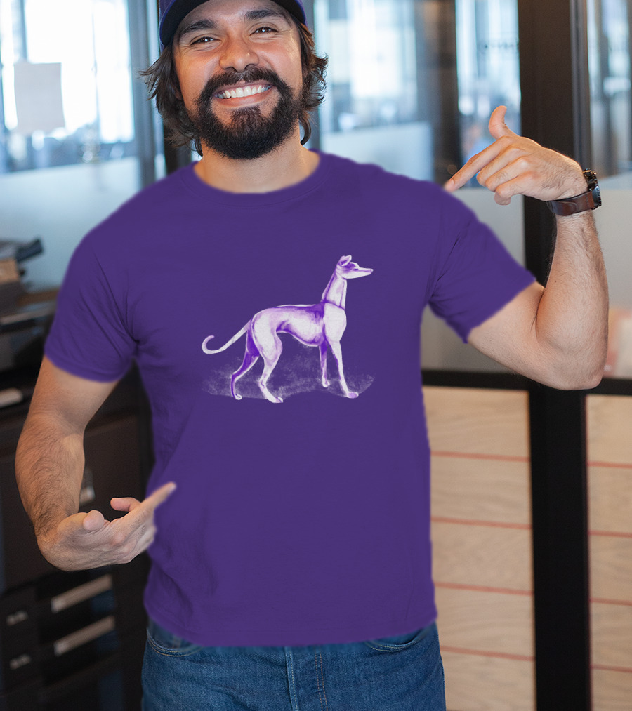 Purple Greyhound Dog Merch T-Shirt